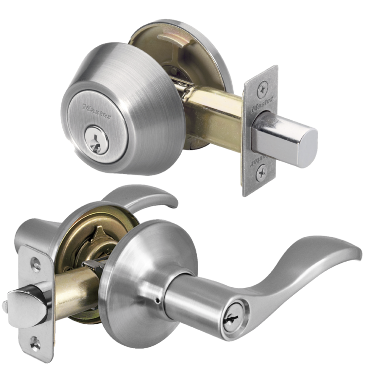 SN Wave Lever and Sgl Cyl Deadbolt Combo with Schlage | Apartment Door ...