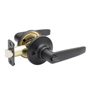 Copper Creek Black Coated Daley Lever Privacy - DL1230BC